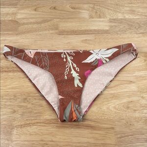 Hurley reversible, Floral Brown Bikini Bottom